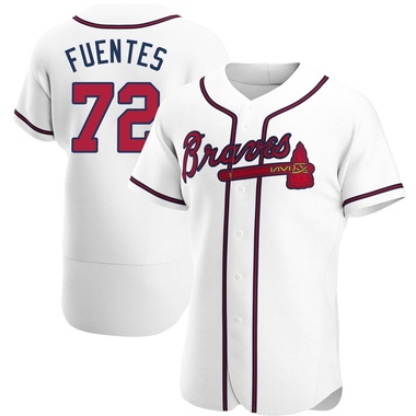 White Didier Fuentes Men's Atlanta Braves Home Jersey - Authentic Big Tall