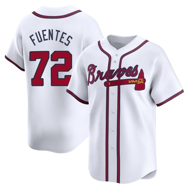 White Didier Fuentes Men's Atlanta Braves Home Jersey - Limited Big Tall