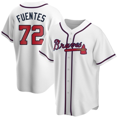 White Didier Fuentes Men's Atlanta Braves Home Jersey - Replica Big Tall
