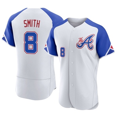 White Dominic Smith Men's Atlanta Braves 2023 City Connect Jersey - Authentic Big Tall