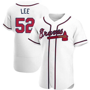 White Dylan Lee Men's Atlanta Braves Home Jersey - Authentic Big Tall