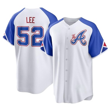 White Dylan Lee Youth Atlanta Braves 2023 City Connect Jersey - Replica