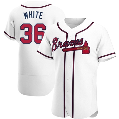 White Eli White Men's Atlanta Braves Home Jersey - Authentic Big Tall