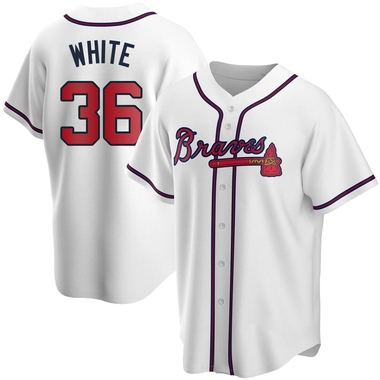 White Eli White Men's Atlanta Braves Home Jersey - Replica Big Tall