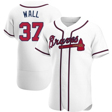 White Forrest Wall Men's Atlanta Braves Home Jersey - Authentic Big Tall