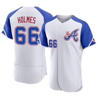 White Grant Holmes Men's Atlanta Braves 2023 City Connect Jersey - Authentic Big Tall