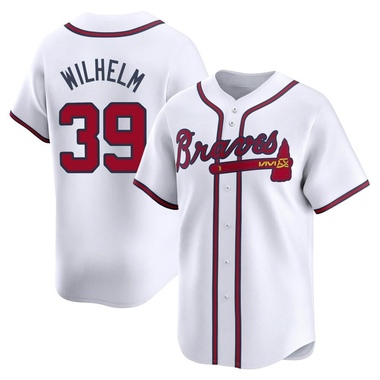 White Hoyt Wilhelm Men's Atlanta Braves Home Jersey - Limited Big Tall