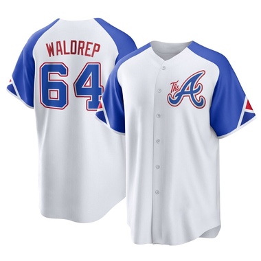 White Hurston Waldrep Men's Atlanta Braves 2023 City Connect Jersey - Replica Big Tall