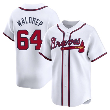 White Hurston Waldrep Men's Atlanta Braves Home Jersey - Limited Big Tall