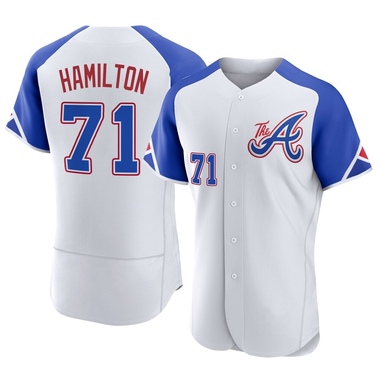 White Ian Hamilton Men's Atlanta Braves 2023 City Connect Jersey - Authentic Big Tall