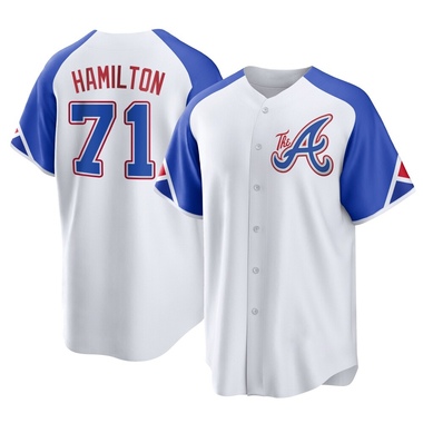 White Ian Hamilton Men's Atlanta Braves 2023 City Connect Jersey - Replica Big Tall