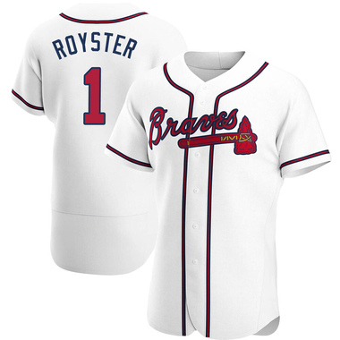 White Jerry Royster Men's Atlanta Braves Home Jersey - Authentic Big Tall