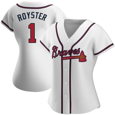 White Jerry Royster Women's Atlanta Braves Home Jersey - Authentic Plus Size