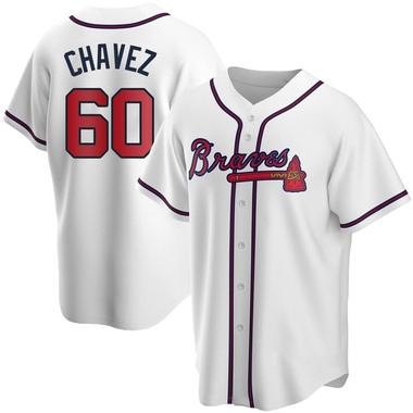 White Jesse Chavez Men's Atlanta Braves Home Jersey - Replica Big Tall