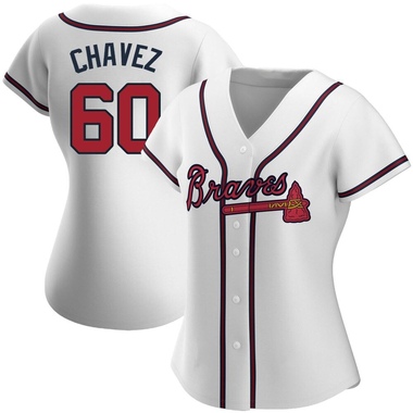 White Jesse Chavez Women's Atlanta Braves Home Jersey - Authentic Plus Size