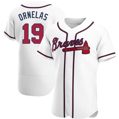 White Jonathan Ornelas Men's Atlanta Braves Home Jersey - Authentic Big Tall