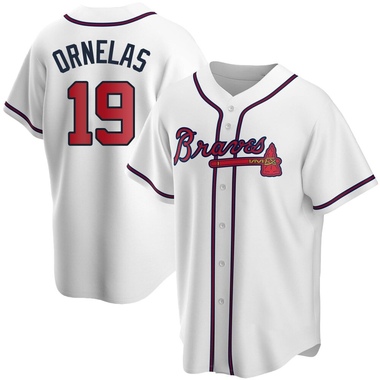 White Jonathan Ornelas Youth Atlanta Braves Home Jersey - Replica