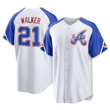 White Josh Walker Men's Atlanta Braves 2023 City Connect Jersey - Replica Big Tall