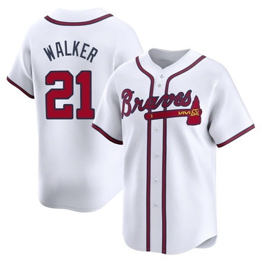 White Josh Walker Men's Atlanta Braves Home Jersey - Limited Big Tall
