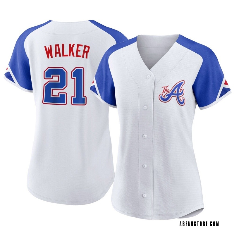 White Josh Walker Women's Atlanta Braves 2023 City Connect Jersey - Replica Plus Size