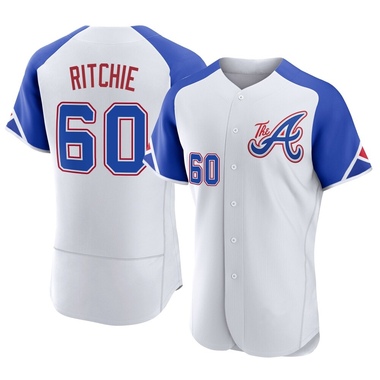 White JR Ritchie Men's Atlanta Braves 2023 City Connect Jersey - Authentic Big Tall