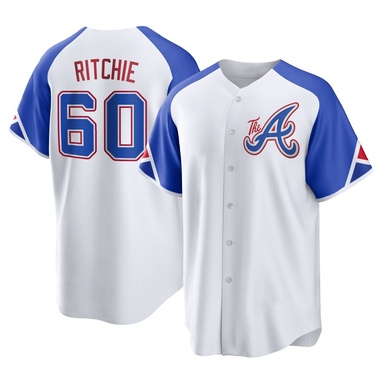 White JR Ritchie Youth Atlanta Braves 2023 City Connect Jersey - Replica