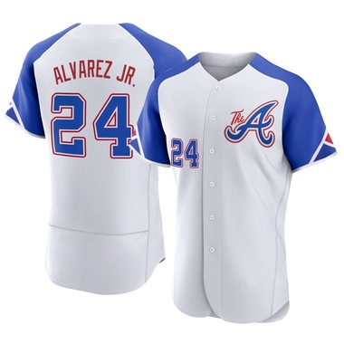 White Nacho Alvarez Jr. Men's Atlanta Braves 2023 City Connect Jersey - Authentic Big Tall