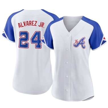 White Nacho Alvarez Jr. Women's Atlanta Braves 2023 City Connect Jersey - Authentic Plus Size