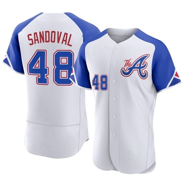 White Pablo Sandoval Men's Atlanta Braves 2023 City Connect Jersey - Authentic Big Tall