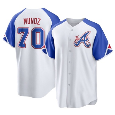 White Rolddy Munoz Men's Atlanta Braves 2023 City Connect Jersey - Replica Big Tall