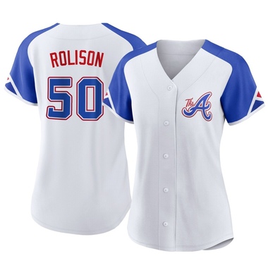 White Ryan Rolison Women's Atlanta Braves 2023 City Connect Jersey - Replica Plus Size