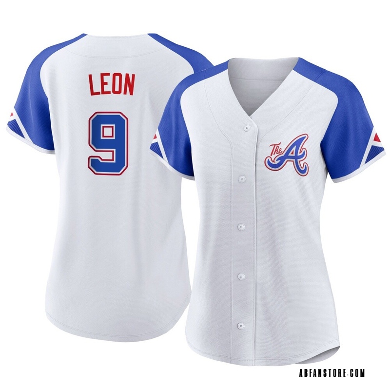 White Sandy Leon Women's Atlanta Braves 2023 City Connect Jersey - Authentic Plus Size