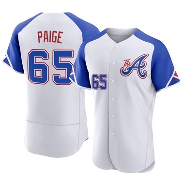 White Satchel Paige Men's Atlanta Braves 2023 City Connect Jersey - Authentic Big Tall