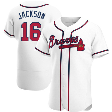 White Sonny Jackson Men's Atlanta Braves Home Jersey - Authentic Big Tall