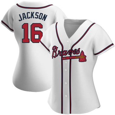 White Sonny Jackson Women's Atlanta Braves Home Jersey - Replica Plus Size