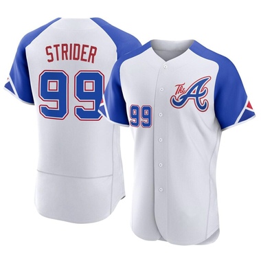 White Spencer Strider Men's Atlanta Braves 2023 City Connect Jersey - Authentic Big Tall