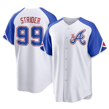 White Spencer Strider Men's Atlanta Braves 2023 City Connect Jersey - Replica Big Tall