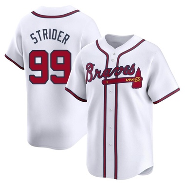 White Spencer Strider Men's Atlanta Braves Home Jersey - Limited Big Tall
