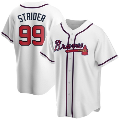 White Spencer Strider Youth Atlanta Braves Home Jersey - Replica