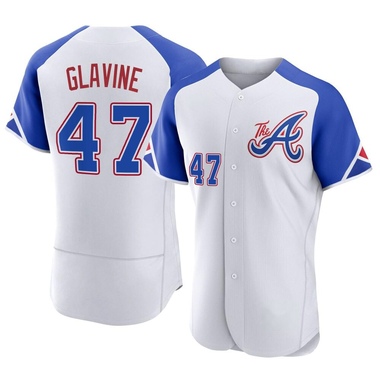 White Tom Glavine Men's Atlanta Braves 2023 City Connect Jersey - Authentic Big Tall