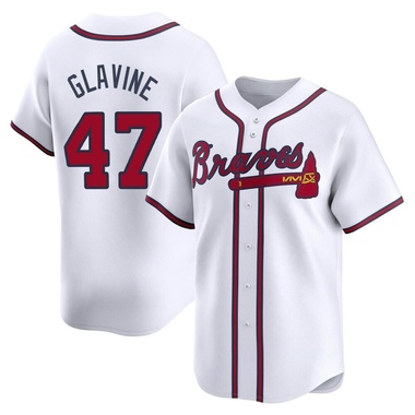 White Tom Glavine Youth Atlanta Braves Home Jersey - Limited