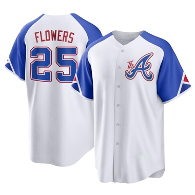 White Tyler Flowers Youth Atlanta Braves 2023 City Connect Jersey - Replica