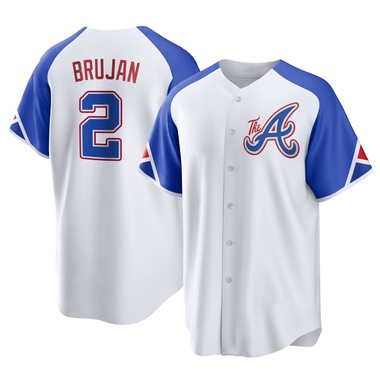 White Vidal Brujan Men's Atlanta Braves 2023 City Connect Jersey - Replica Big Tall