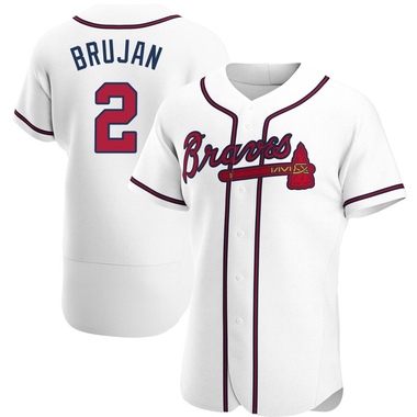 White Vidal Brujan Men's Atlanta Braves Home Jersey - Authentic Big Tall