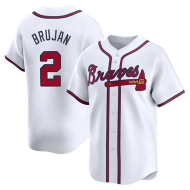 White Vidal Brujan Men's Atlanta Braves Home Jersey - Limited Big Tall