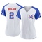 White Vidal Brujan Women's Atlanta Braves 2023 City Connect Jersey - Replica Plus Size