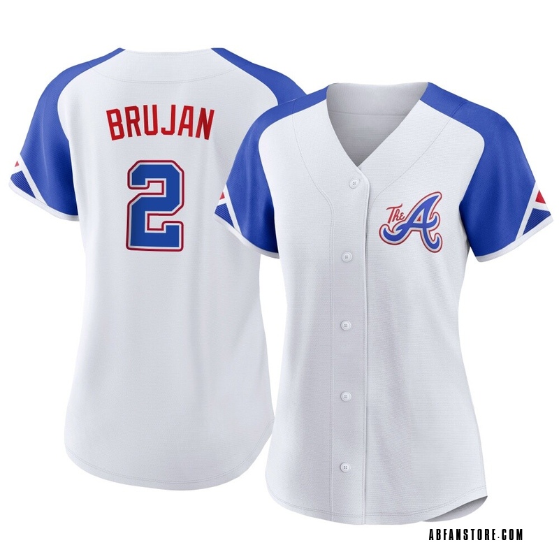 White Vidal Brujan Women's Atlanta Braves 2023 City Connect Jersey - Replica Plus Size