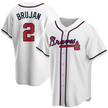 White Vidal Brujan Youth Atlanta Braves Home Jersey - Replica